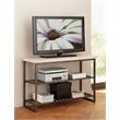 Bowery Hill Contemporary Console Table in Alabaster Travertine