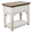 Bowery Hill 1 Drawer Coastal Wood End Table with Bottom Shelf in White