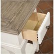 Bowery Hill 1 Drawer Coastal Wood End Table with Bottom Shelf in White