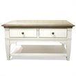 Bowery Hill Hardwood Solid Natural Coffee Table Rectangular Fixed Shelf 36