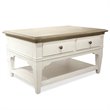 Bowery Hill Hardwood Solid Natural Coffee Table Rectangular Fixed Shelf 36