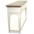 Bowery Hill Hardwood Solid Natural and Paperwhite Console Table Rectangular 58