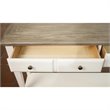 Bowery Hill Hardwood Solid Natural and Paperwhite Console Table Rectangular 58