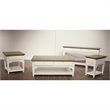 Bowery Hill Hardwood Solid Natural and Paperwhite Console Table Rectangular 58