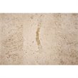 Bowery Hill Contemporary Round Stone Top Coffee Table in Alabaster Travertine
