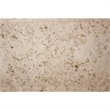 Bowery Hill Contemporary Round Stone Top Coffee Table in Alabaster Travertine