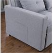 Bowery Hill Linen Light Gray Convertible Sleeper Chair Rectangular Pillow Included 33.25