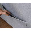 Bowery Hill Linen Light Gray Convertible Sleeper Chair Rectangular Pillow Included 33.25