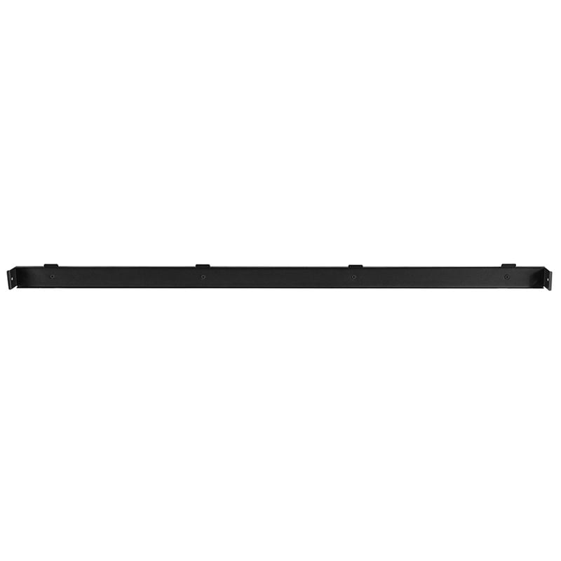 Bowery Hill Steel Black Electric Fireplace Wall Mounted 72