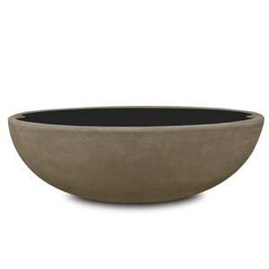 Bowery Hill Contemporary Oval Powder Coated Steel Lid in Black