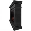 Bowery Hill Wood Black Electric Fireplace Rectangular Supplemental Heat 43.25