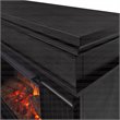 Bowery Hill Wood Black Electric Fireplace Rectangular Supplemental Heat 43.25