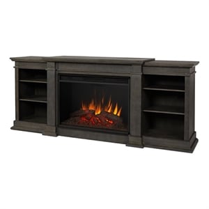 Bowery Hill Modern Wood Fireplace TV Stand for TVs up to 81&quot in Gray