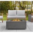 Bowery Hill Traditional Square Propane Fire Table with Conversion Kit in Slate
