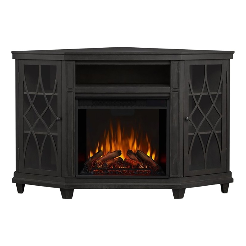 Bowery Hill Modern Wood Corner Fireplace TV Stand for TVs up to 56