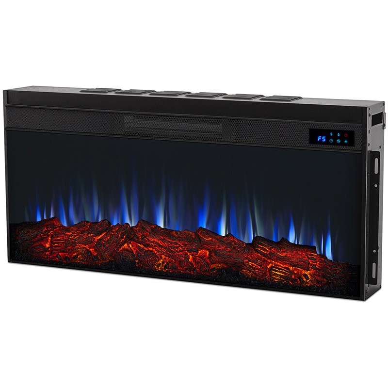 Bowery Hill Contemporary Electric Fireplace Entertainment Center in White