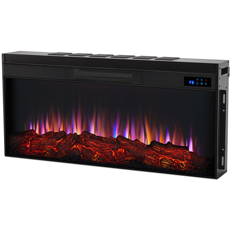 Bowery Hill Contemporary Electric Fireplace Entertainment Center in White