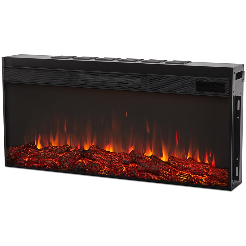 Bowery Hill Contemporary Electric Fireplace Entertainment Center in White