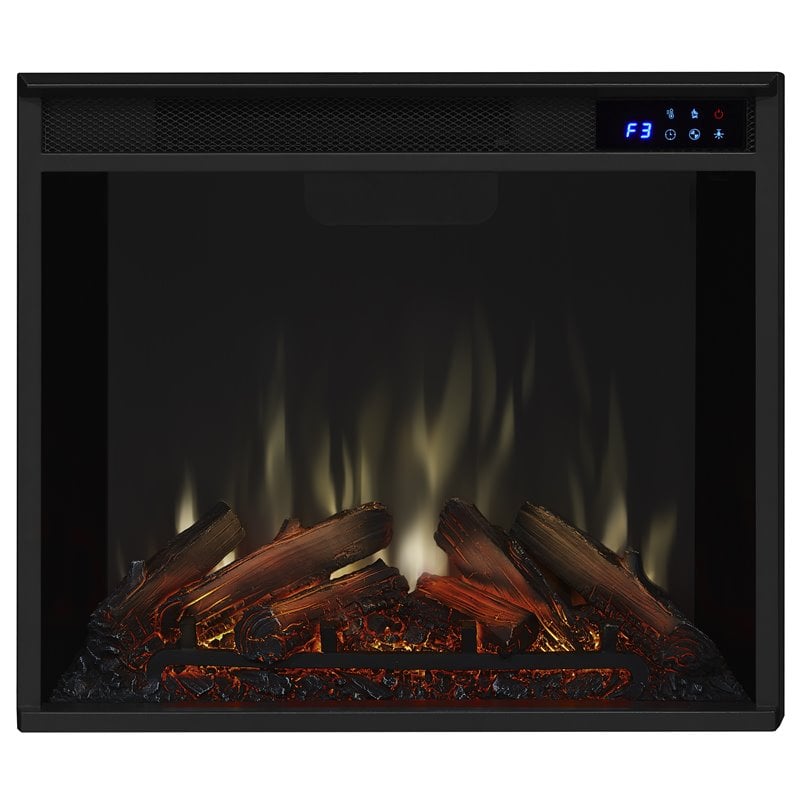 Bowery Hill Traditional Electric Steel Firebox in Black