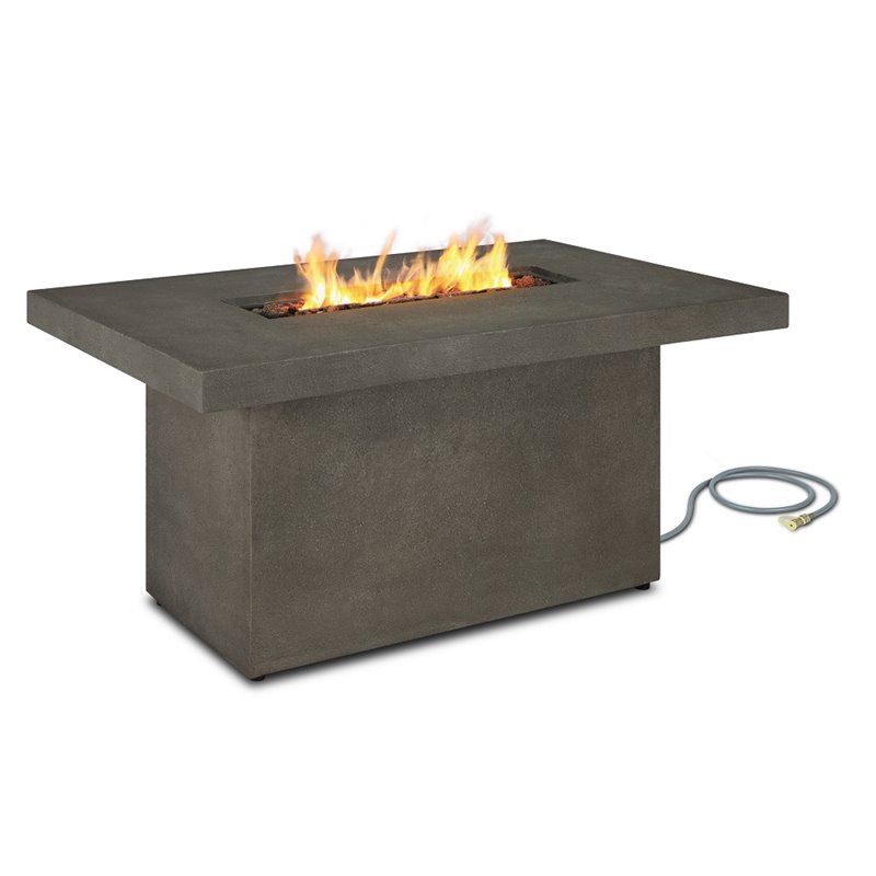 Bowery Hill Contemporary Propane Fire Pit in Glacier Gray