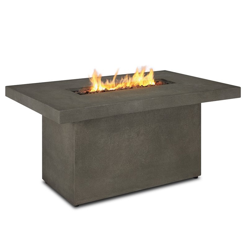 Bowery Hill Contemporary Propane Fire Pit in Glacier Gray