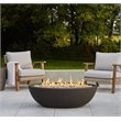 Bowery Hill Contemporary Oval Propane Fire Bowl in Shale