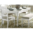 Bowery Hill Transitional Wood Dining Bench in Oyster White
