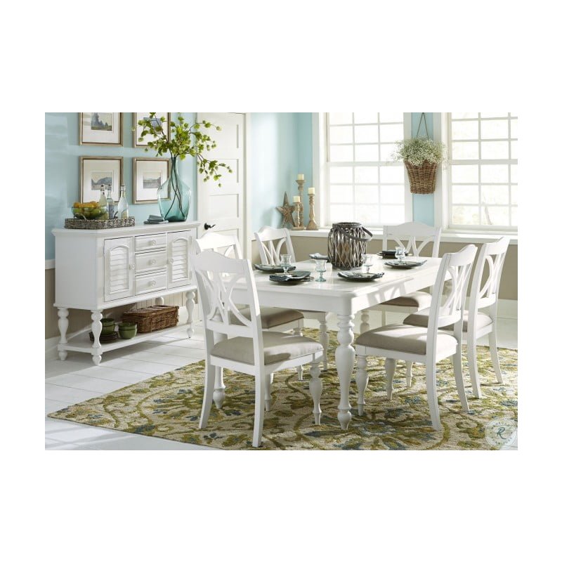 Bowery Hill Wood Oyster White Dining Table Rectangular 78