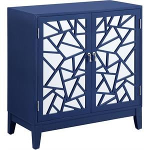 Bowery Hill Contemporary Wood Console Table in Blue Finish