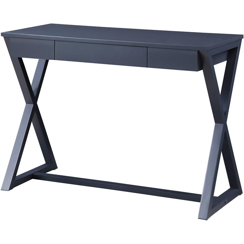 Bowery Hill Contemporary Wood Console Table in Black Finish