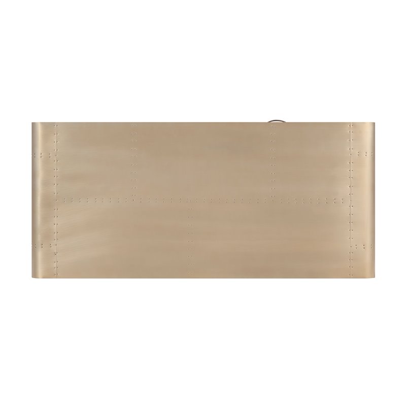 Bowery Hill Modern Desk in Gold Aluminum