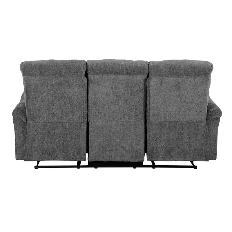 Bowery Hill Contemporary Sofa in Gray Chenille