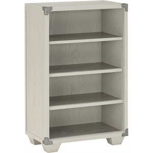 Bowery Hill Transitional Wood Bookcase in Gray