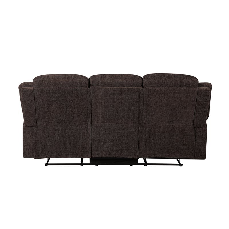 Bowery Hill Contemporary Sofa in Brown Chenille