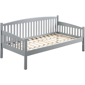 Bowery Hill Contemporary Wood Twin Size Daybed in Gray