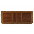Bowery Hill Double Pedestal Dining Table with Removable Leaf in Honey Oak Wood