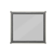 Bowery Hill Transitional Glass Square Frame Mirror in Gray