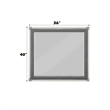 Bowery Hill Transitional Glass Square Frame Mirror in Gray
