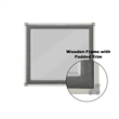 Bowery Hill Transitional Glass Square Frame Mirror in Gray