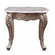 Bowery Hill Transitional End Table in Marble & Champagne