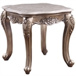Bowery Hill Transitional End Table in Marble & Champagne