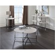 Bowery Hill Contemporary Sofa Table in White Oak &Chrome
