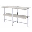 Bowery Hill Contemporary Sofa Table in White Oak &Chrome