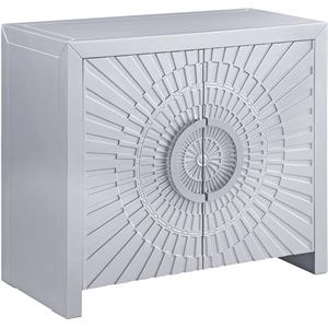 Bowery Hill Modern Console Table in Platinum Finish