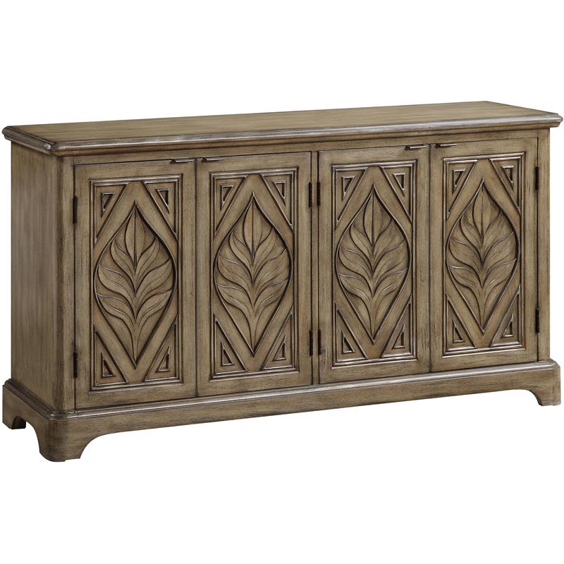 Bowery Hill Transitional Wood Console Table in Oak Finish