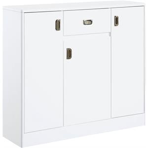 Bowery Hill Contemporary Server in White High Gloss Finish
