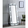 Bowery Hill Contemporary Wall Mirror in Mirrored and Faux Diamonds