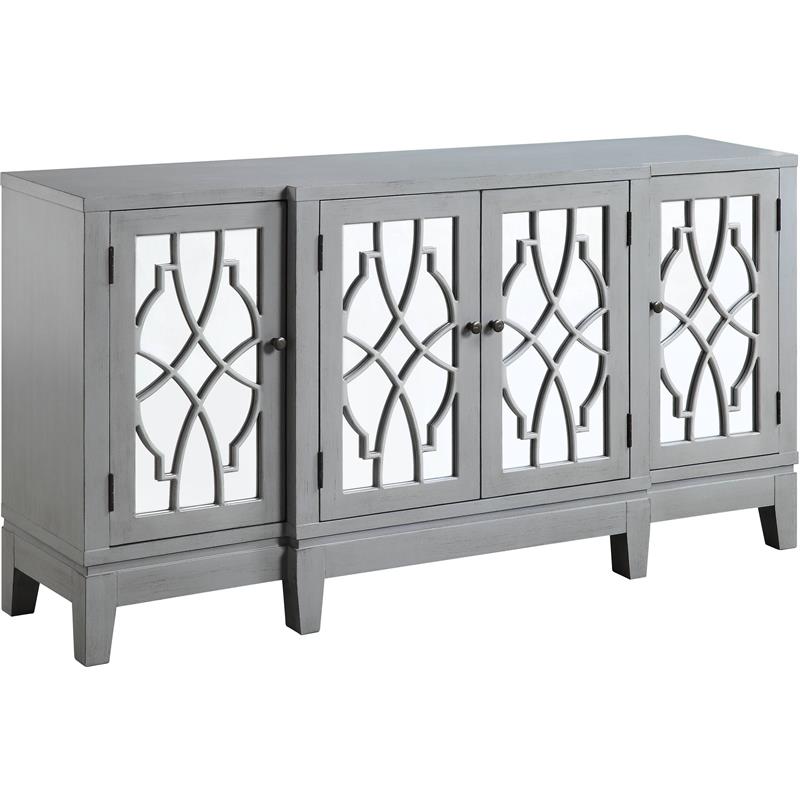 Bowery Hill Transitional Console Table in Antique Gray Finish
