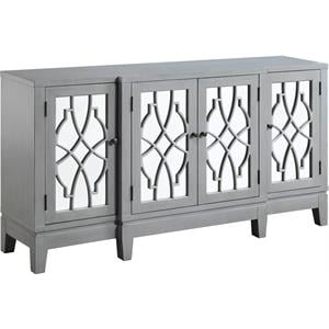 Bowery Hill Transitional Console Table in Antique Gray Finish