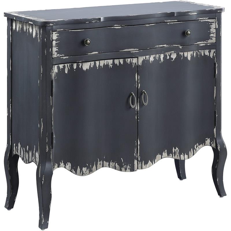 Bowery Hill Wooden Antique Gray Console Table Rectangular 36